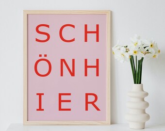 Schön hier Poster - typo, schön, poster für zuhause, schwarz weiß Poster, nice here Wall Art- Typographie Print sw