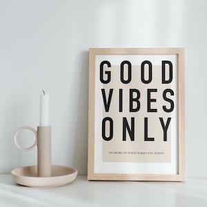 Afiche: Solo buenas vibraciones, negro