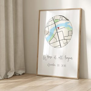 Donde empezó todo, Donde empezó todo | Impresión digital | Primer mapa conocido | Veneno | Ilustración | mapa personalizado dia de san valentin,