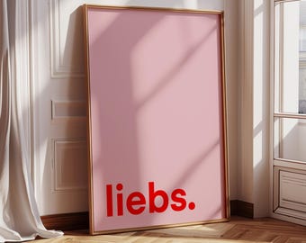 Poster liebs - turquoise neon pink red black | Welcome | Entrance area