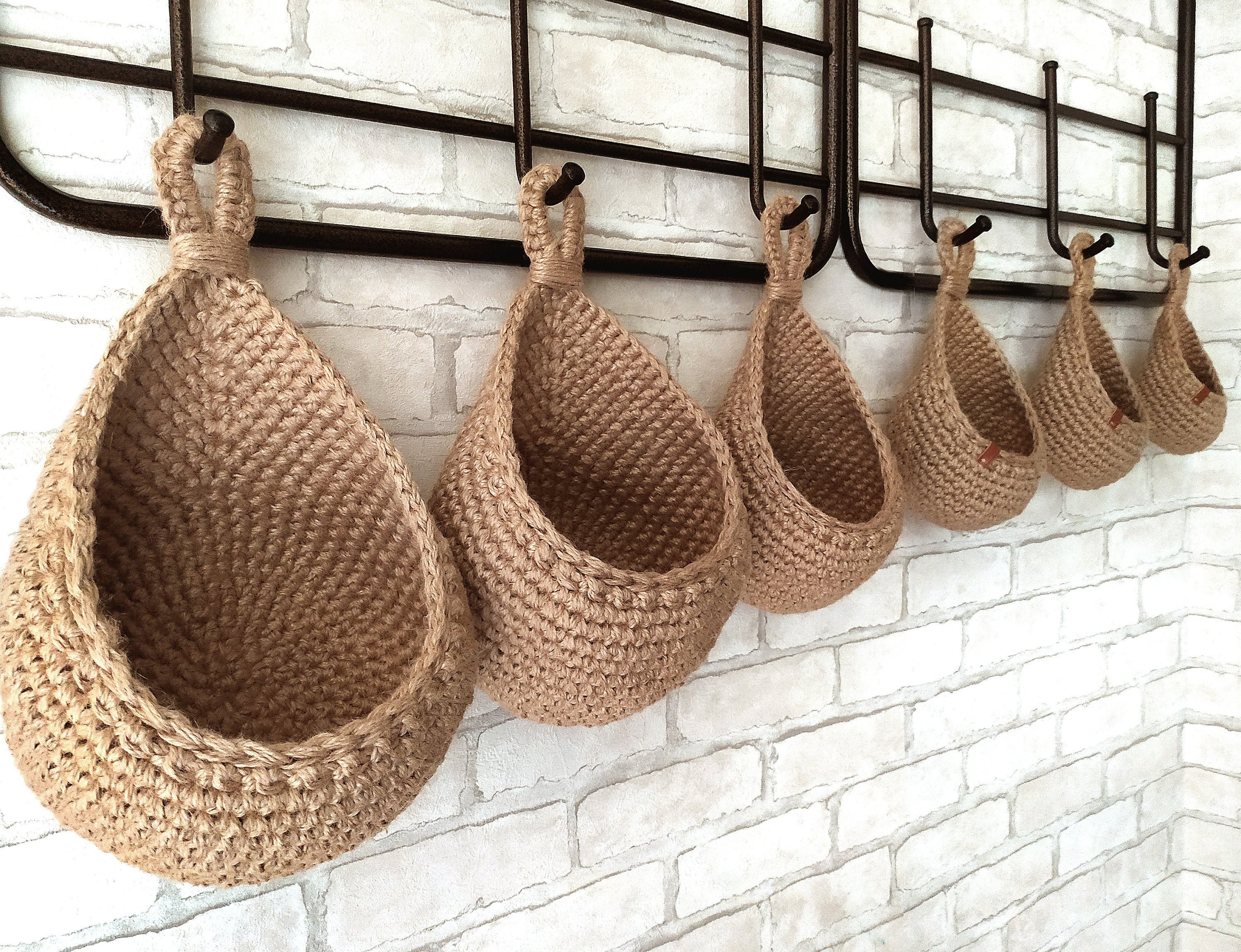 Hanging wall baskets Vegetable baskets Hanging fruit baskets Etsy