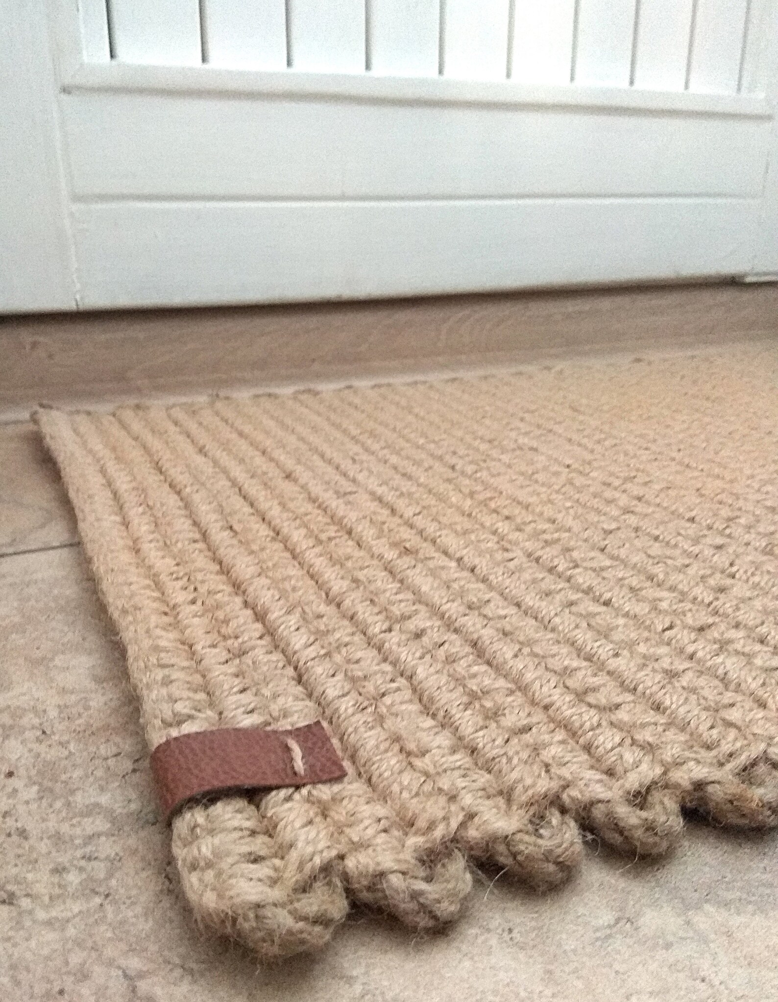 Crochet jute rug Braided jute runner Rope doormat Braided door Etsy