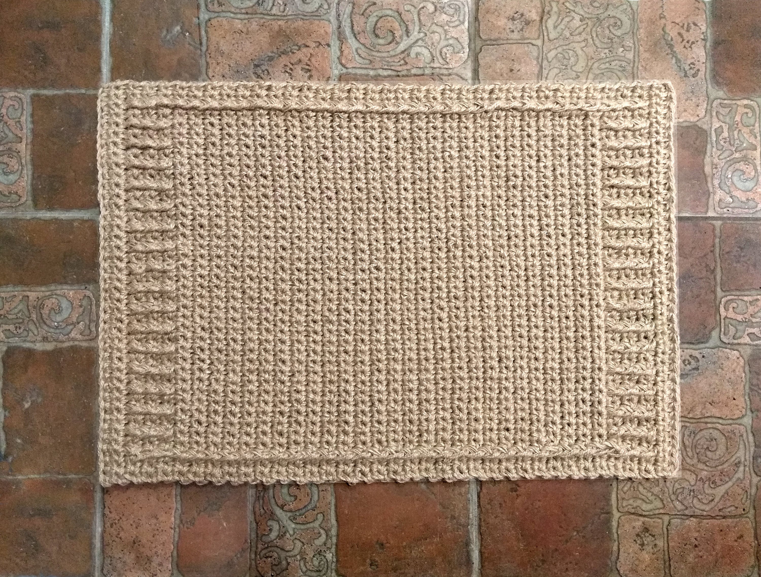 Crochet doormat Braided jute rug Rope door mat Rug Etsy