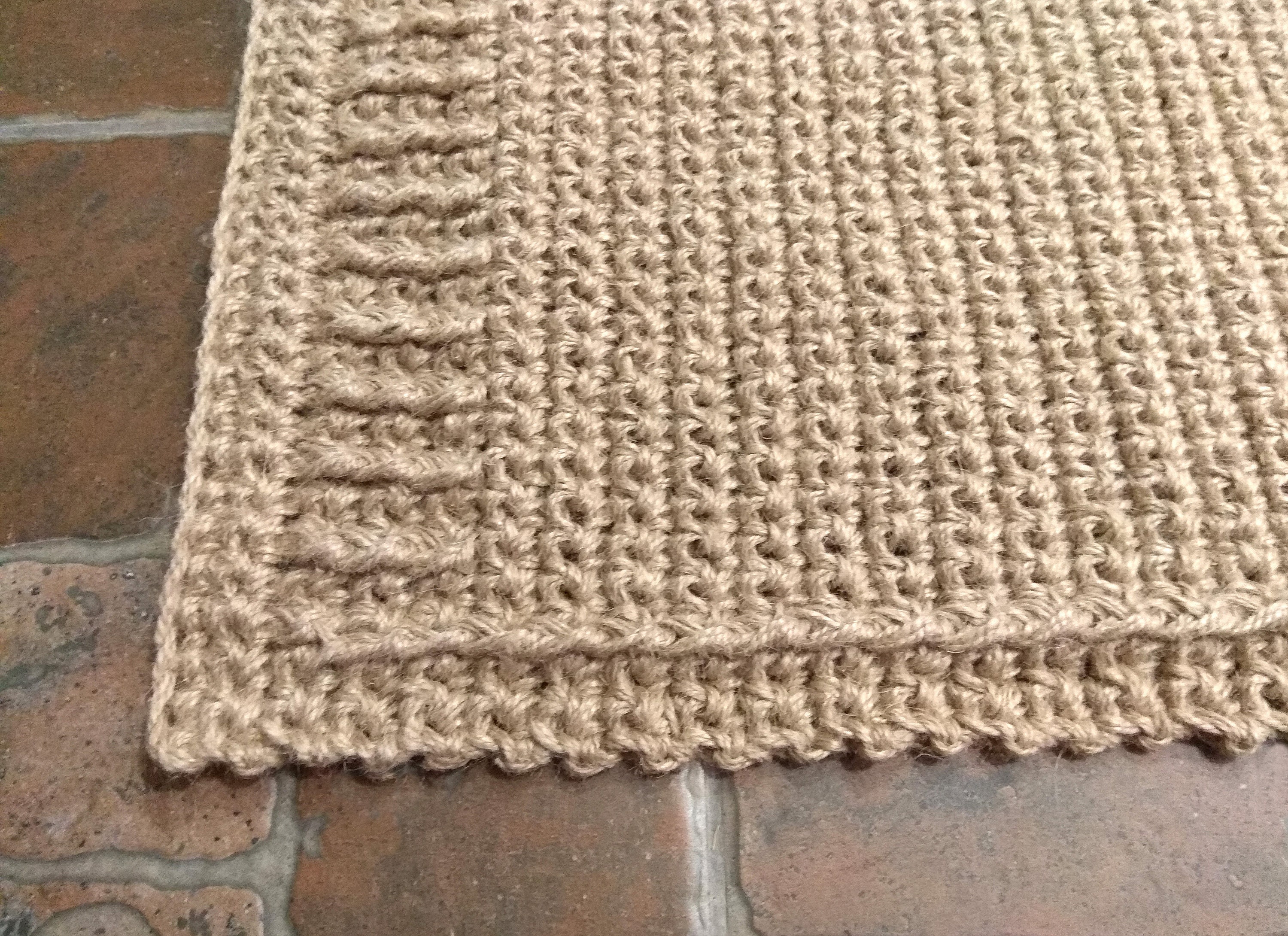 Crochet doormat Braided jute rug Rope door mat Rug Etsy