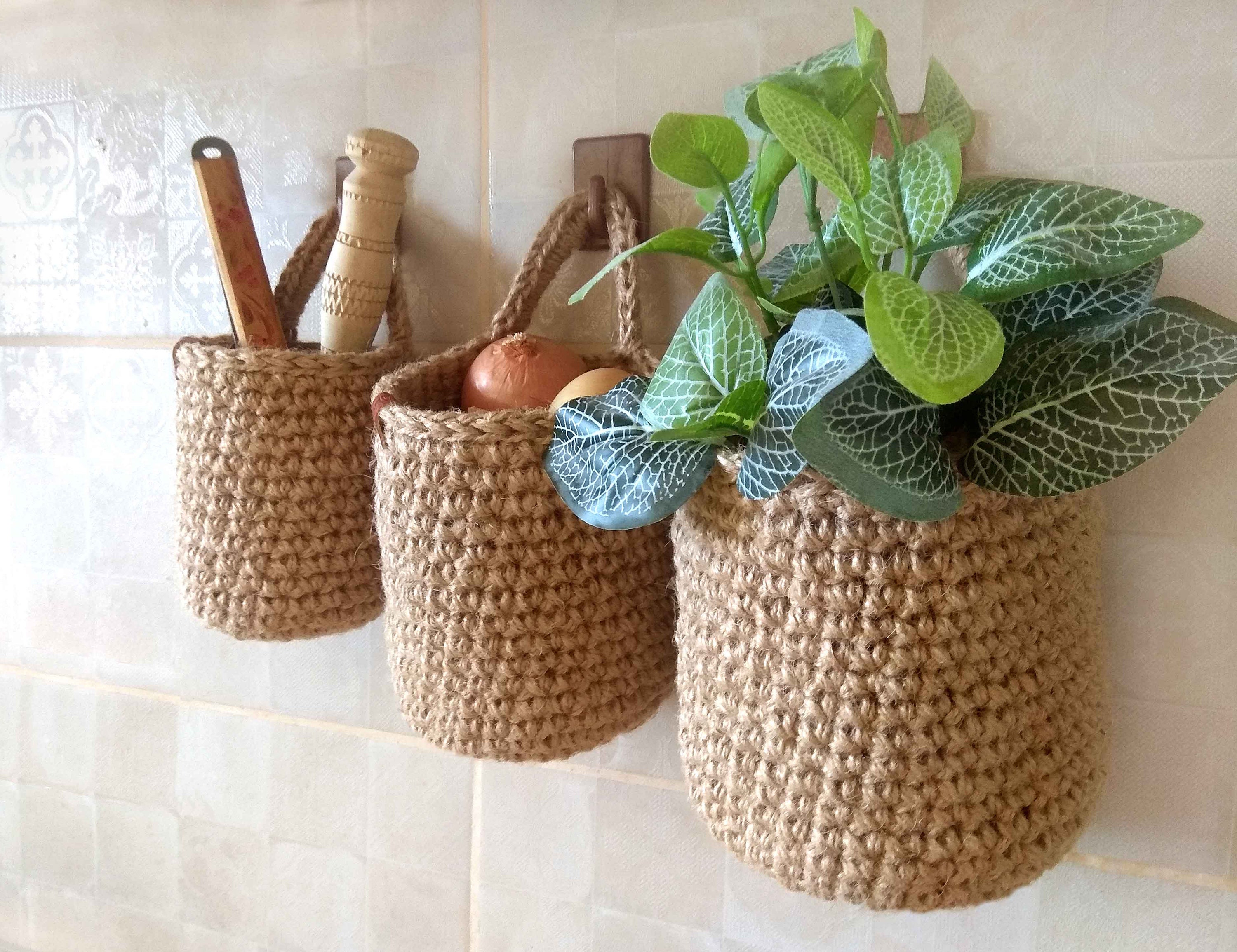 Hanging wall baskets Vegetable baskets Hanging fruit baskets Etsy