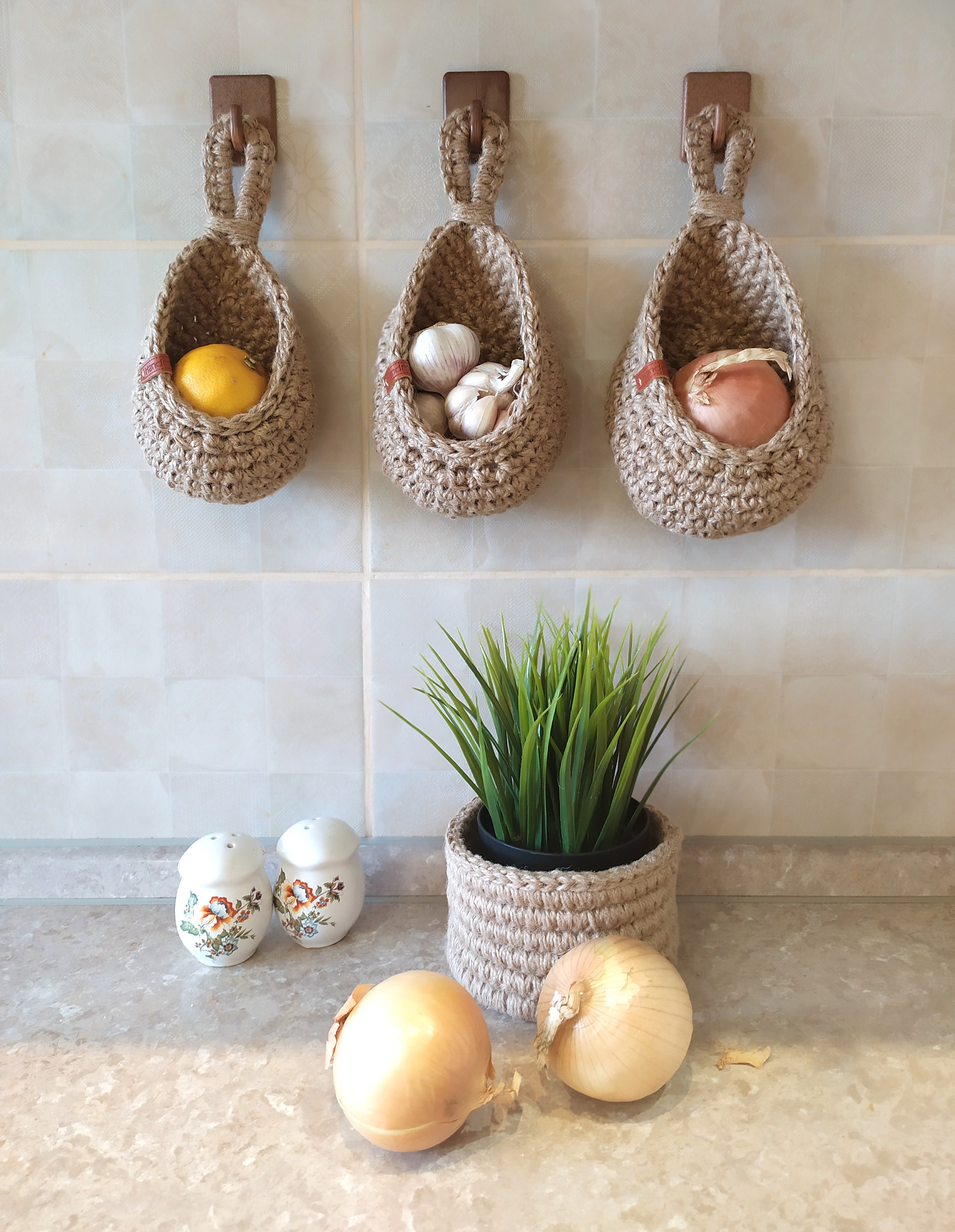 Hanging wall baskets Vegetable baskets Hanging fruit baskets Etsy