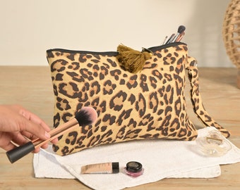 New Leopard Print Small Makeup Pouch Bag, Pouch For Women, Cosmetic Pouch, Travel Makeup Bag, Personalized Bag, Trendy Bag, Gift for Women