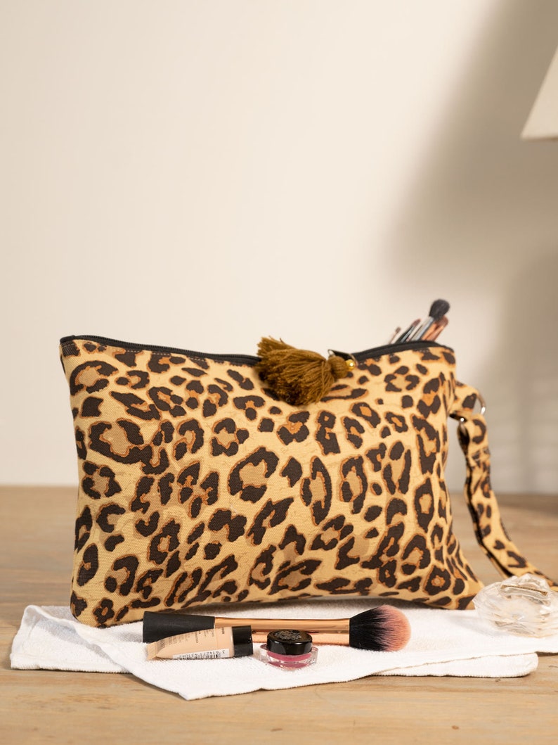 New Leopard Print Small Makeup Pouch Bag, Pouch For Women, Cosmetic Pouch, Travel Makeup Bag, Personalized Bag, Trendy Bag, Gift for Women image 2