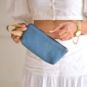 Mini borsa cosmetica, borsa per il trucco da viaggio, borsa da toilette blu, borsa per la cura della pelle, piccola custodia per cosmetici, borsa per il lavaggio da donna, regalo per insegnanti, regali per ragazze