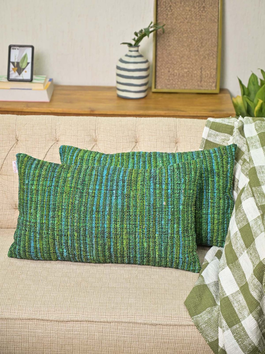 Indian Woven Handmade Pillow Cover 14x24 Ethnic Etsy