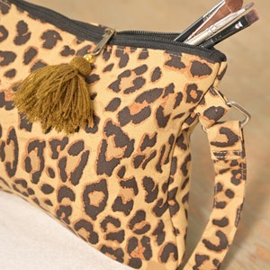 New Leopard Print Small Makeup Pouch Bag, Pouch For Women, Cosmetic Pouch, Travel Makeup Bag, Personalized Bag, Trendy Bag, Gift for Women image 3