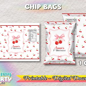 Chip Bag - Cherry party - Fille - Téléchargement numérique uniquement pour Chip Bag - Cherry party