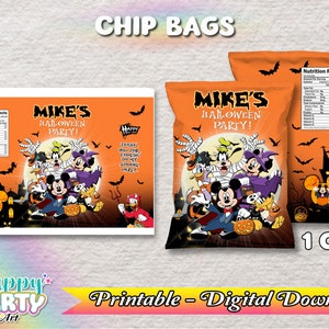 Chip-Tasche - Mickey Mouse Halloween - Junge und Mädchen - Chip-Tasche - DIGITALER DOWNLOAD - Mickey Mouse Halloween