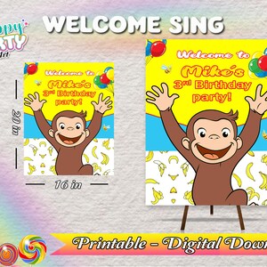 Willkommenslied – Curious George – Nur DIGITALER DOWNLOAD für Willkommenslied – Curious George – Curious George Geburtstagsparty