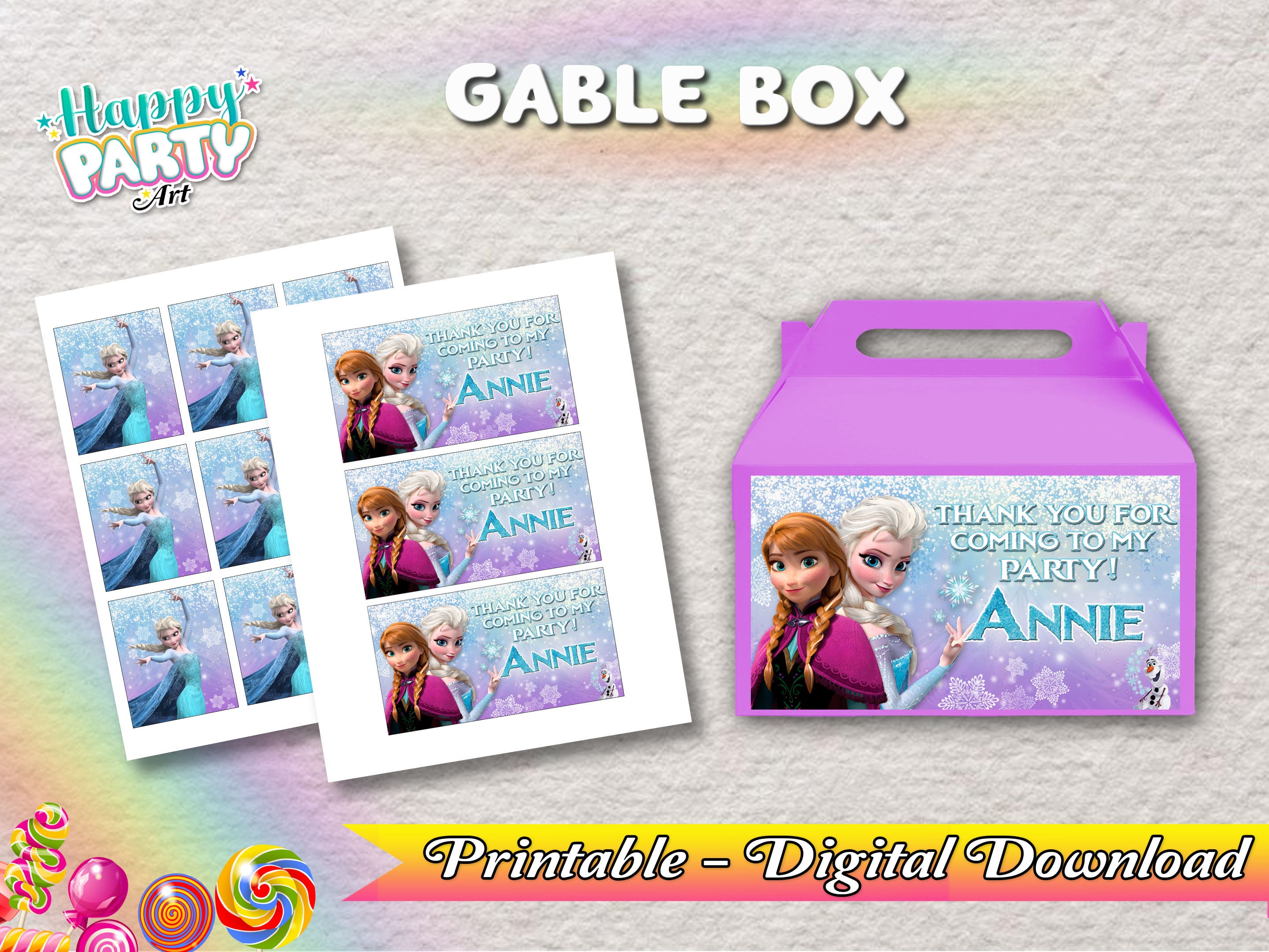 Frozen Favor Boxes/frozen Treat Box/frozen Birthday Party/frozen Party  Supplies 