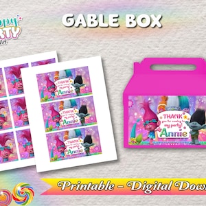 Gable Box - Trolls Party - TÉLÉCHARGEMENT NUMÉRIQUE uniquement pour Gable Box - Trolls Labels