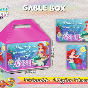 Gable Box Little Mermaid Ariel Party Only DIGITAL DOWNLOAD - Etsy Canada