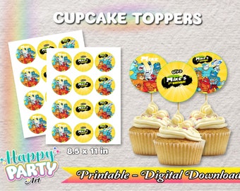 Cupcake Toppers - Goo Jit zu Birthday Party Cupcake Toppers - Only DIGITAL DOWNLOAD for Cupcake Toppers - Goo Jit zu