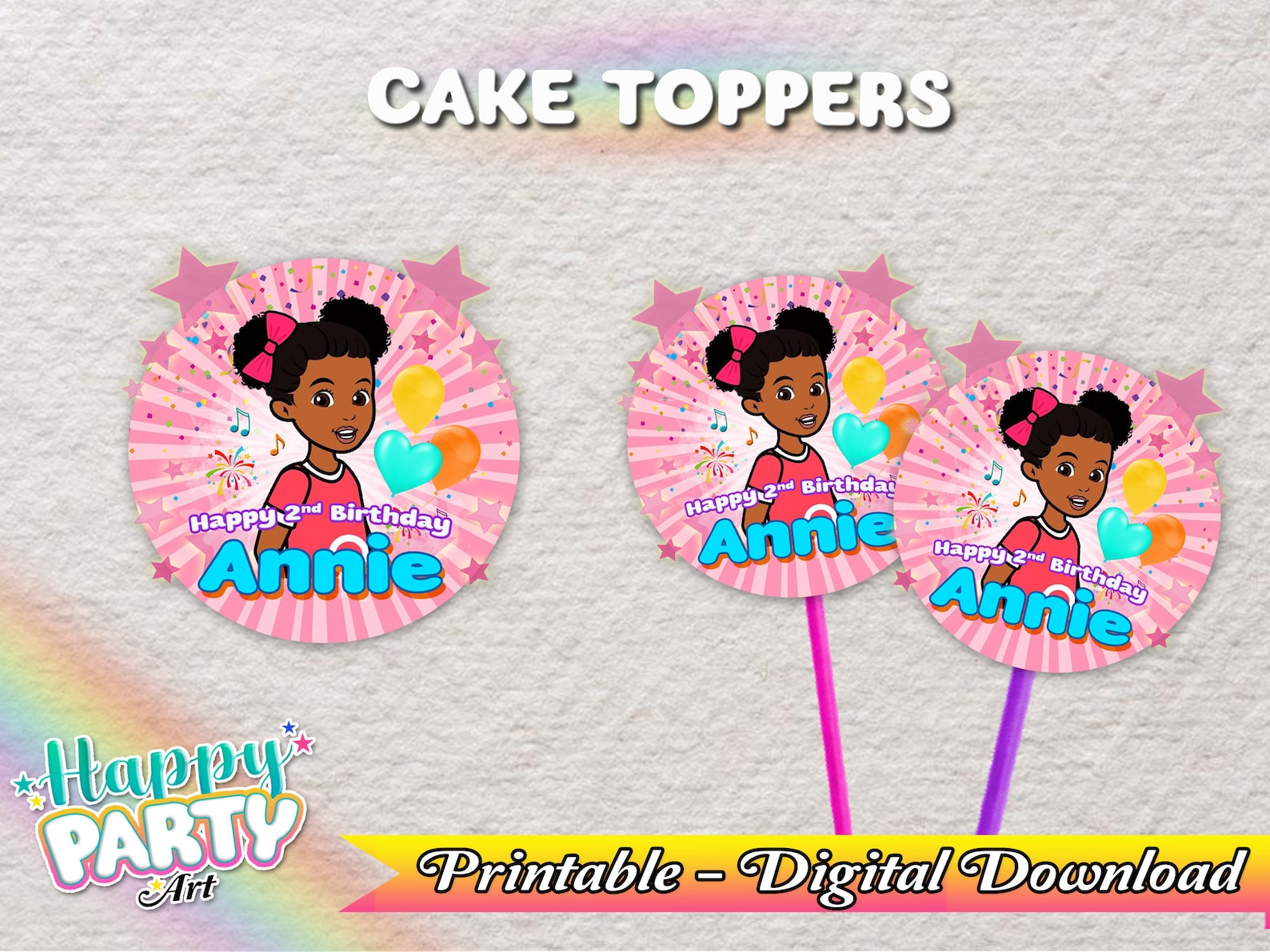 Cake Topper Gracies Corner Birthday Party Cake Toppers - Etsy
