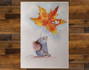 Fine Art Print from Original Mouse Watercolor Painting