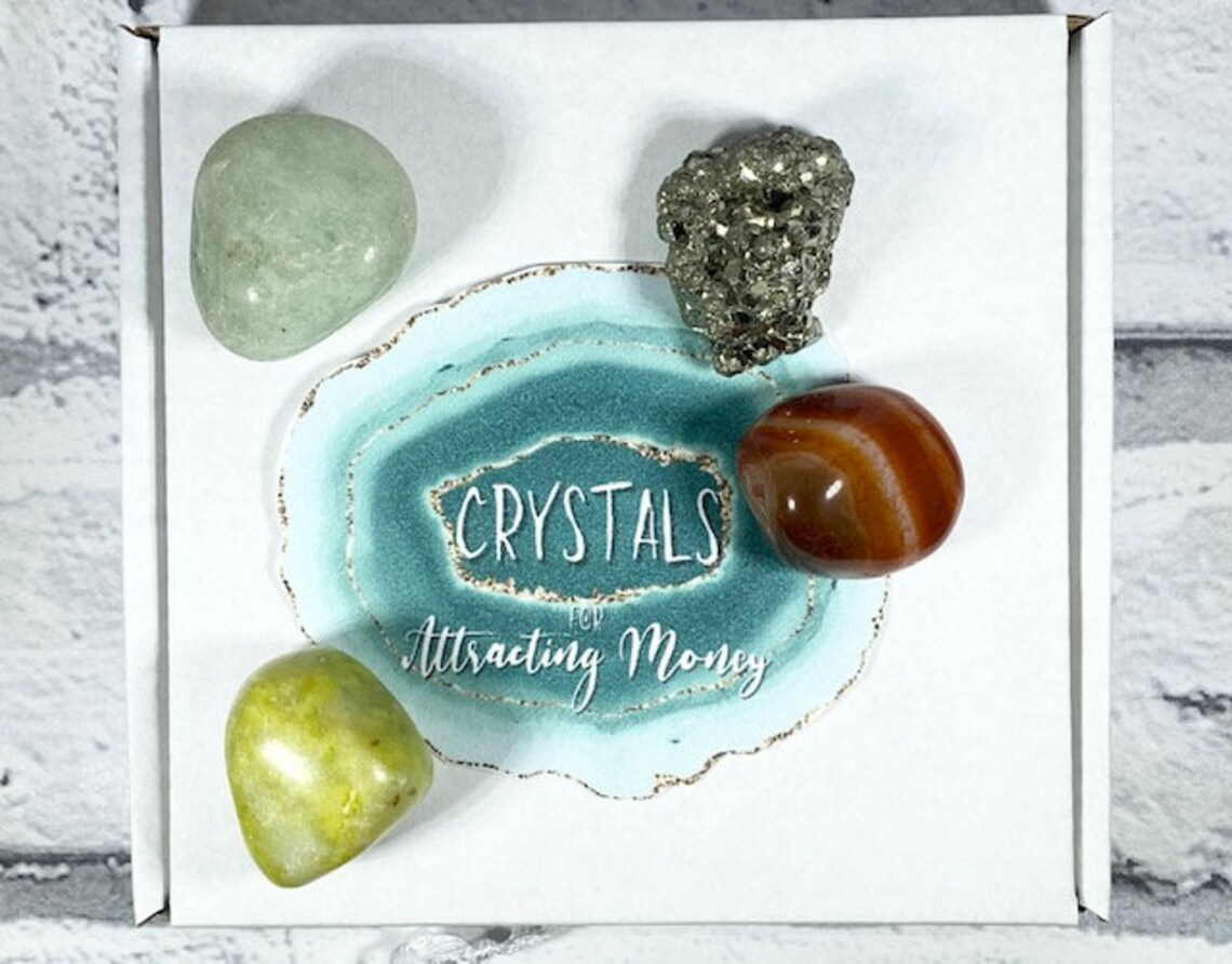 Crystals For Attracting Money Prosperity Gift Good Fortune Etsy
