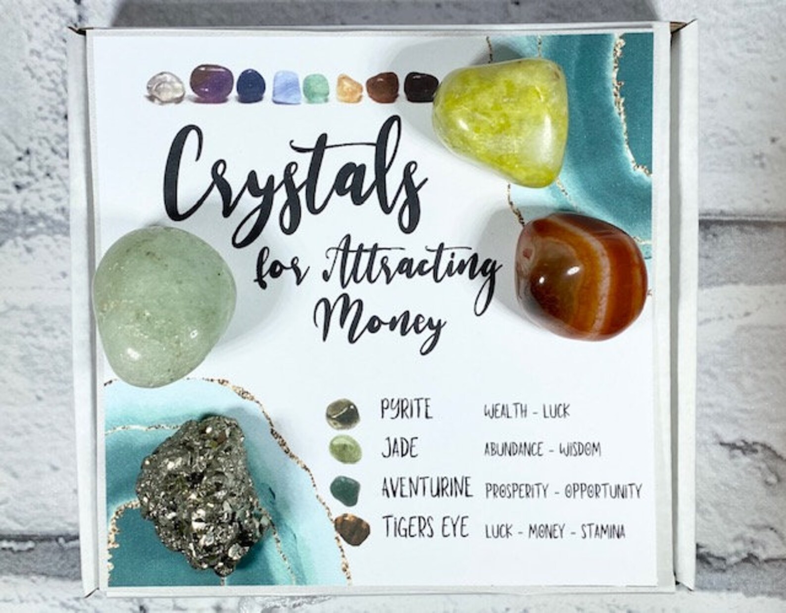Crystals For Attracting Money Prosperity Gift Good Fortune Etsy
