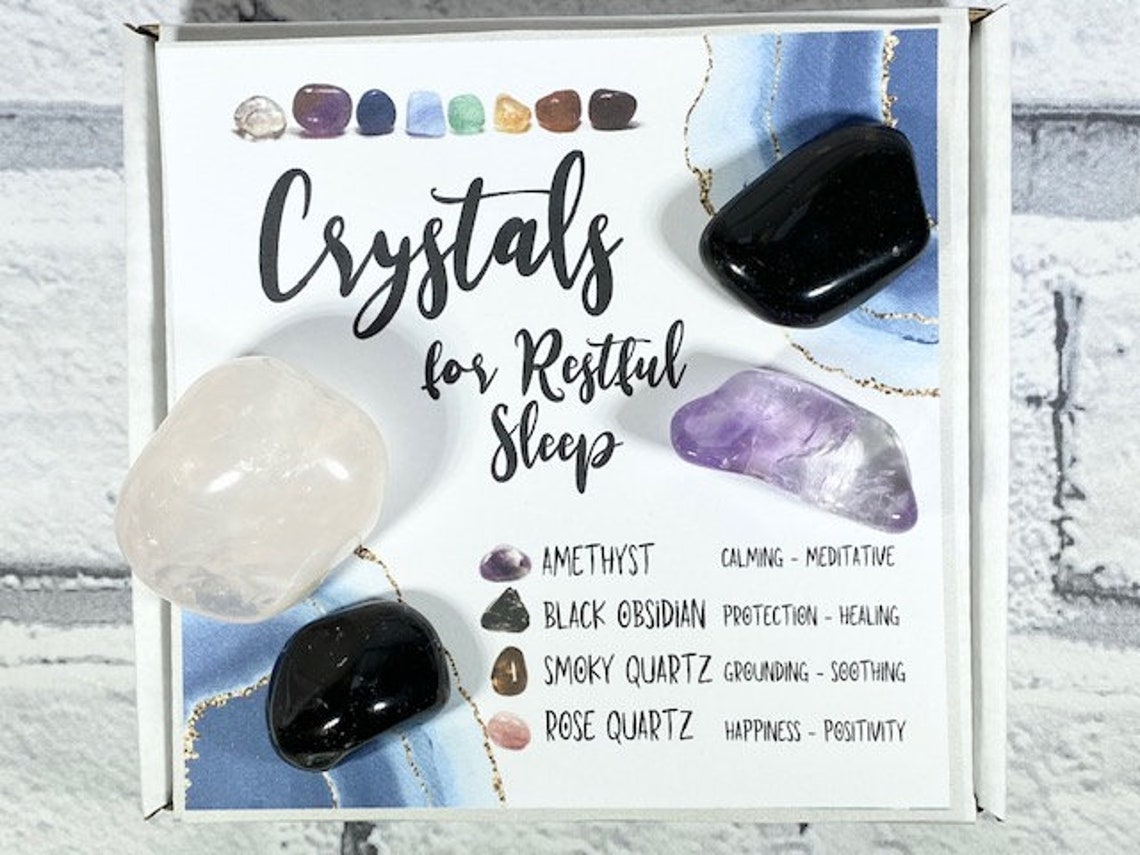 Sleep Healing Stones Restful Sleep Crystals Calming Etsy
