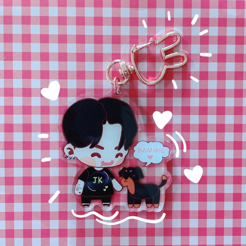 Bts Jungkook and Bam Keychain BTS Keychains BTS JK Etsy
