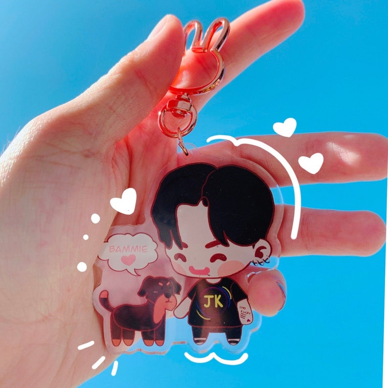 Bts Jungkook and Bam Keychain BTS Keychains BTS JK Etsy
