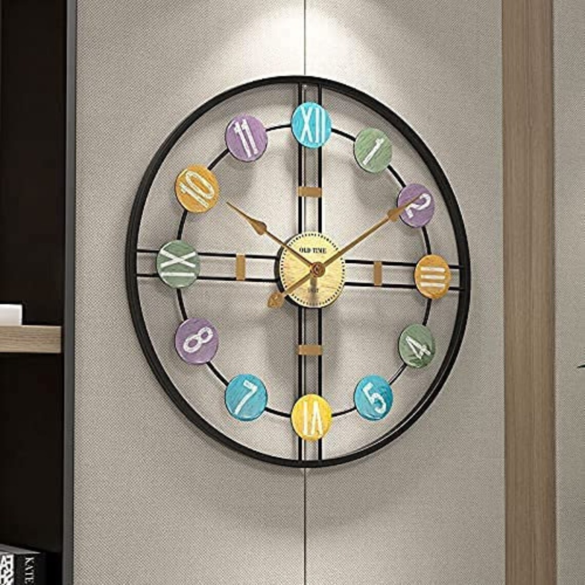 Wall clock Large wall clock Metal wall clock Funtabee Etsy
