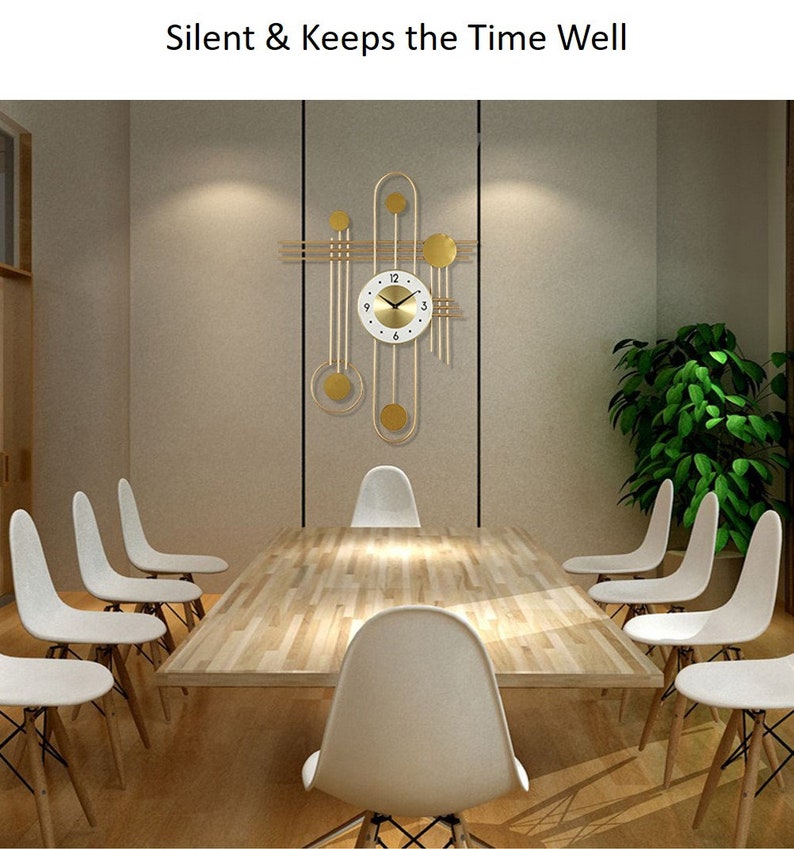 80cm Extra Large Gold Wall Clock Wall Decor luxury Glam Etsy