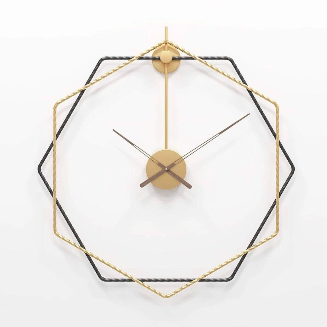Unique Large Geometric Wall Clock 50cm/20in Designer Metal Etsy