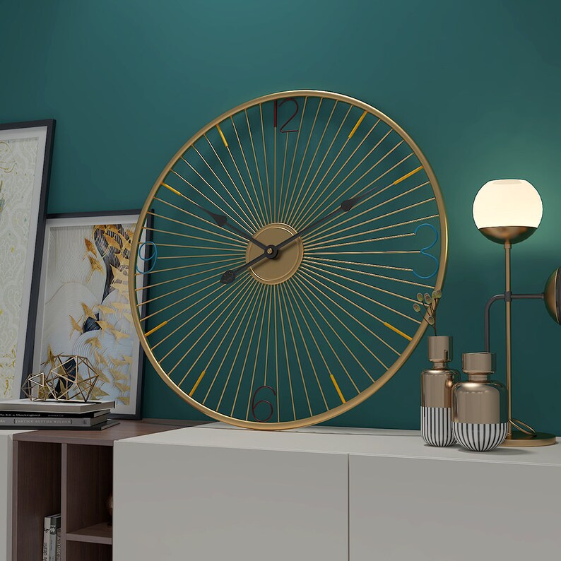 Contemporary Wheel Wall Clock Wire Wall Clock 50cm/20in Etsy UK