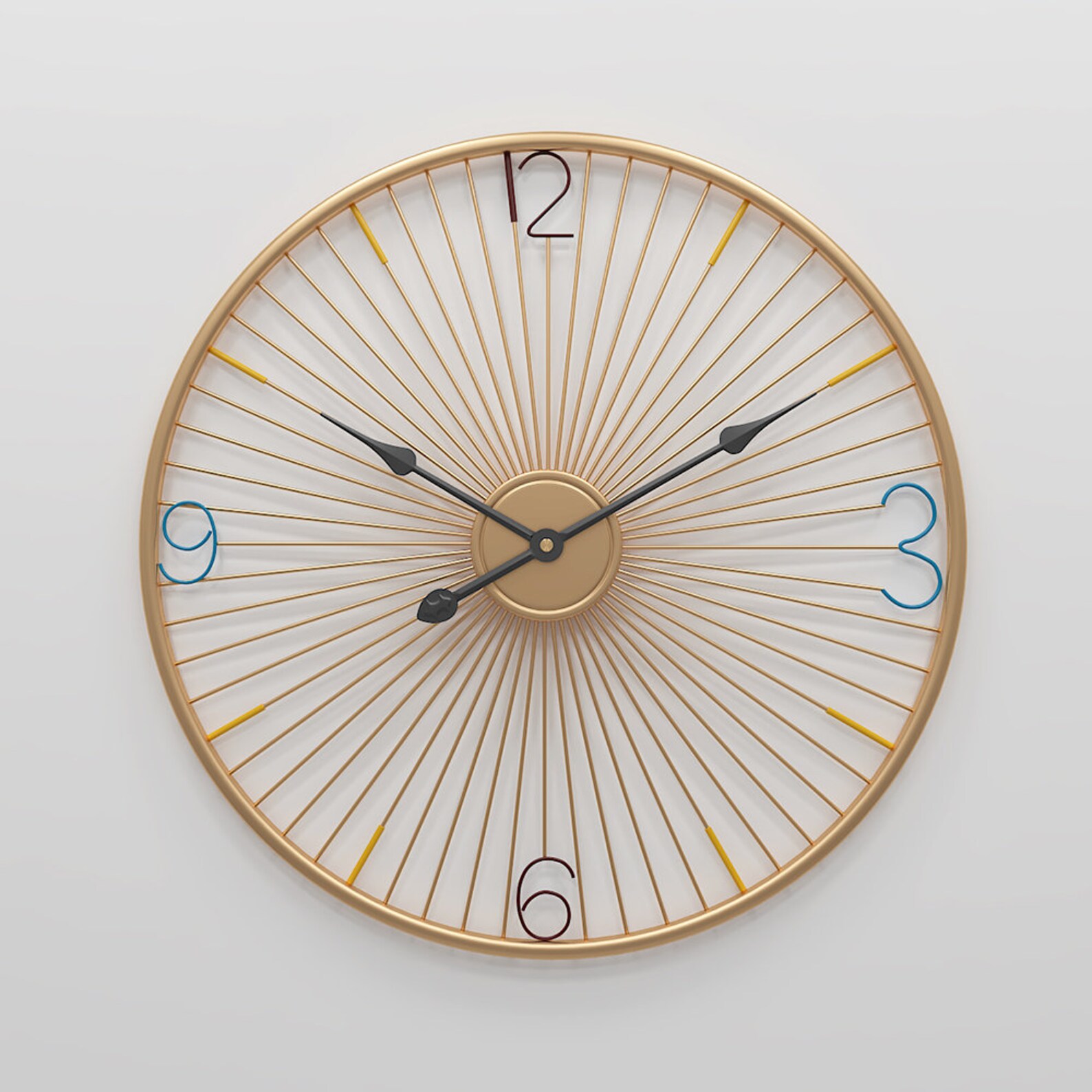 Contemporary Wheel Wall Clock Wire Wall Clock 50cm/20in Etsy UK