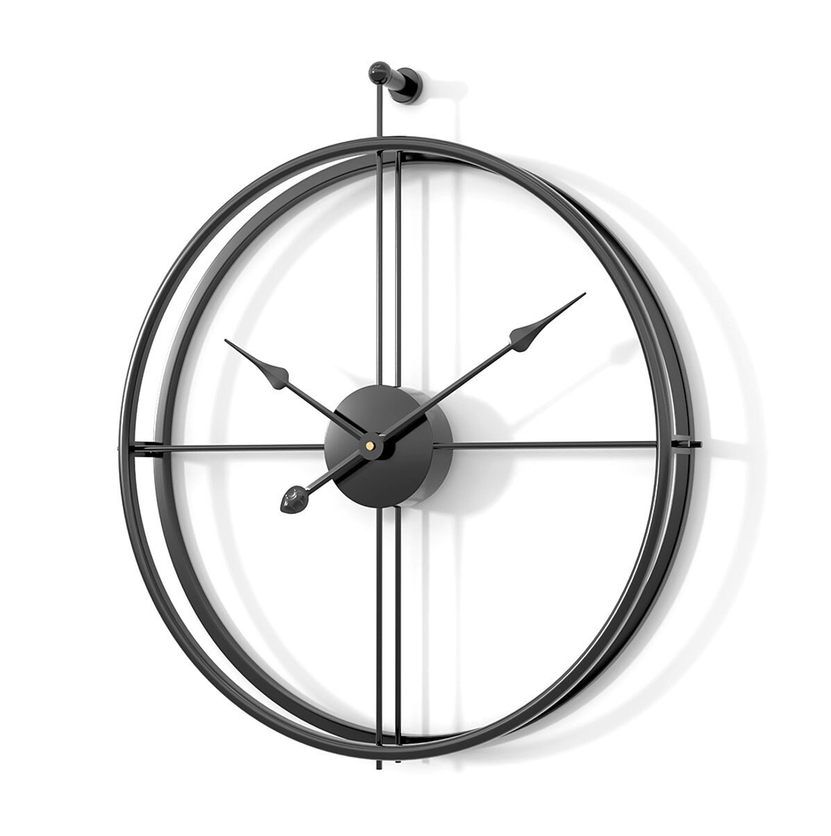 Large Modern Wall Clock Minimalist Clock Double Circle Mid Etsy UK