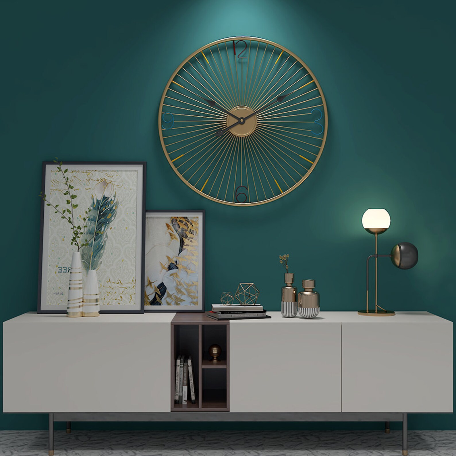 Contemporary Wheel Wall Clock Wire Wall Clock 50cm/20in Etsy UK