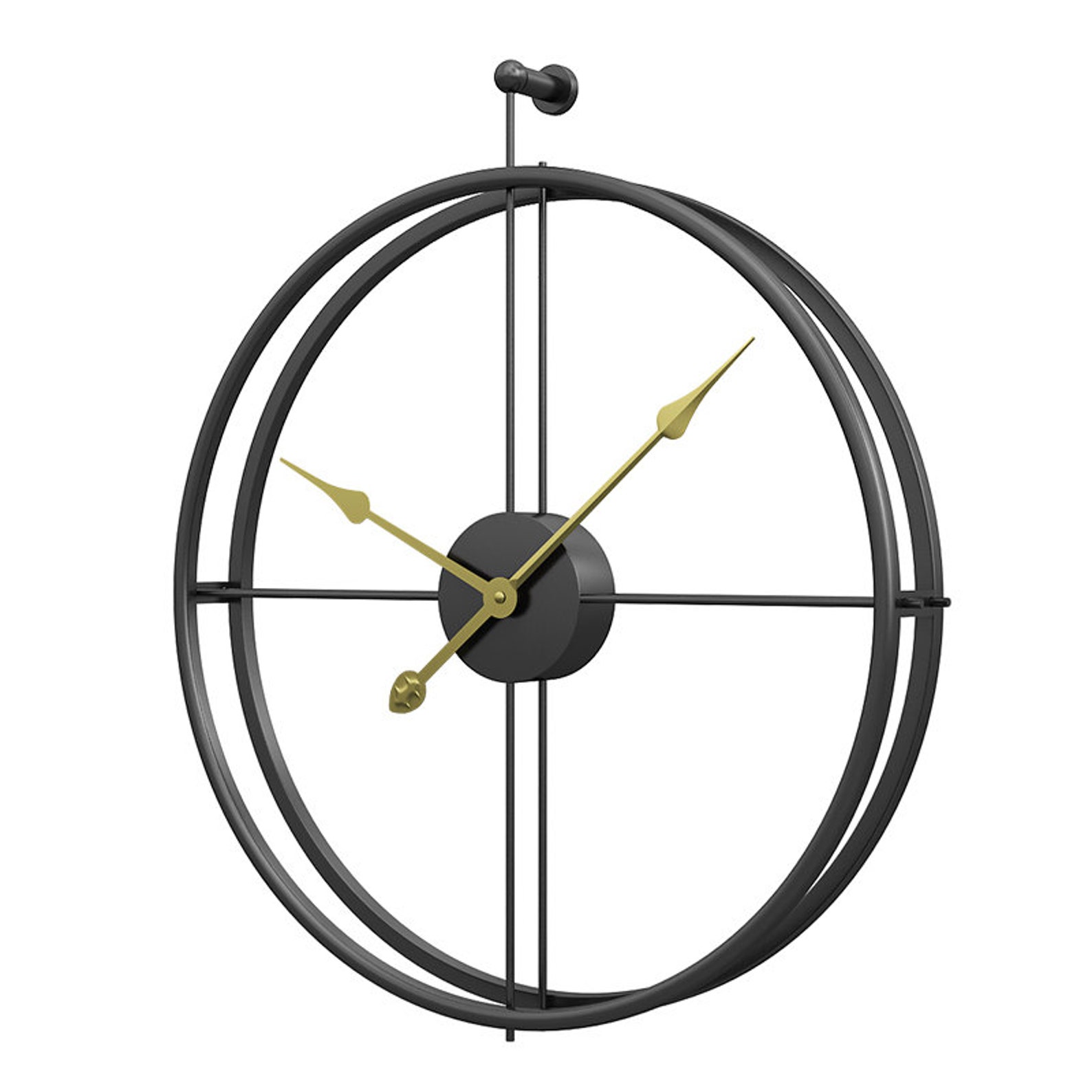 Large Modern Wall Clock Minimalist Clock Double Circle Mid Etsy UK