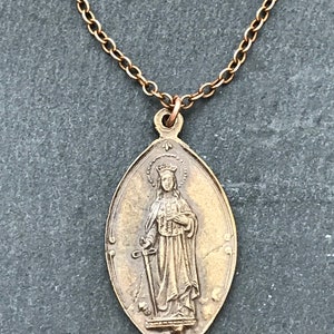 Saint Dymphna Solid Bronze Necklace