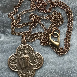 Saint Raphael Solid Bronze Necklace