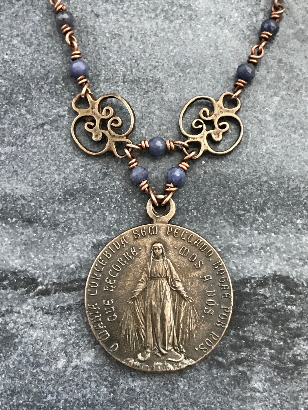 KINDLE Girls C/Z Miraculous Medal Necklace:- HSP378A