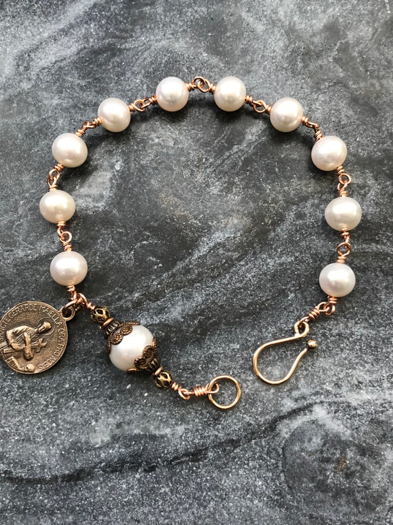 Etsy rosary bracelet discount