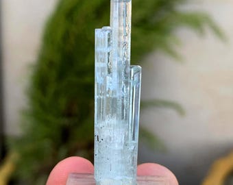 Stepwise Terminated Natural Aquamarine Crystal From Shigar Valley Pakistan - 33.15 Carats