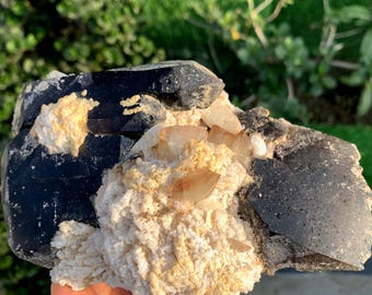 トパーズ標本、トパーズ結晶、スモーキークォーツ、白雲母、鉱物標本