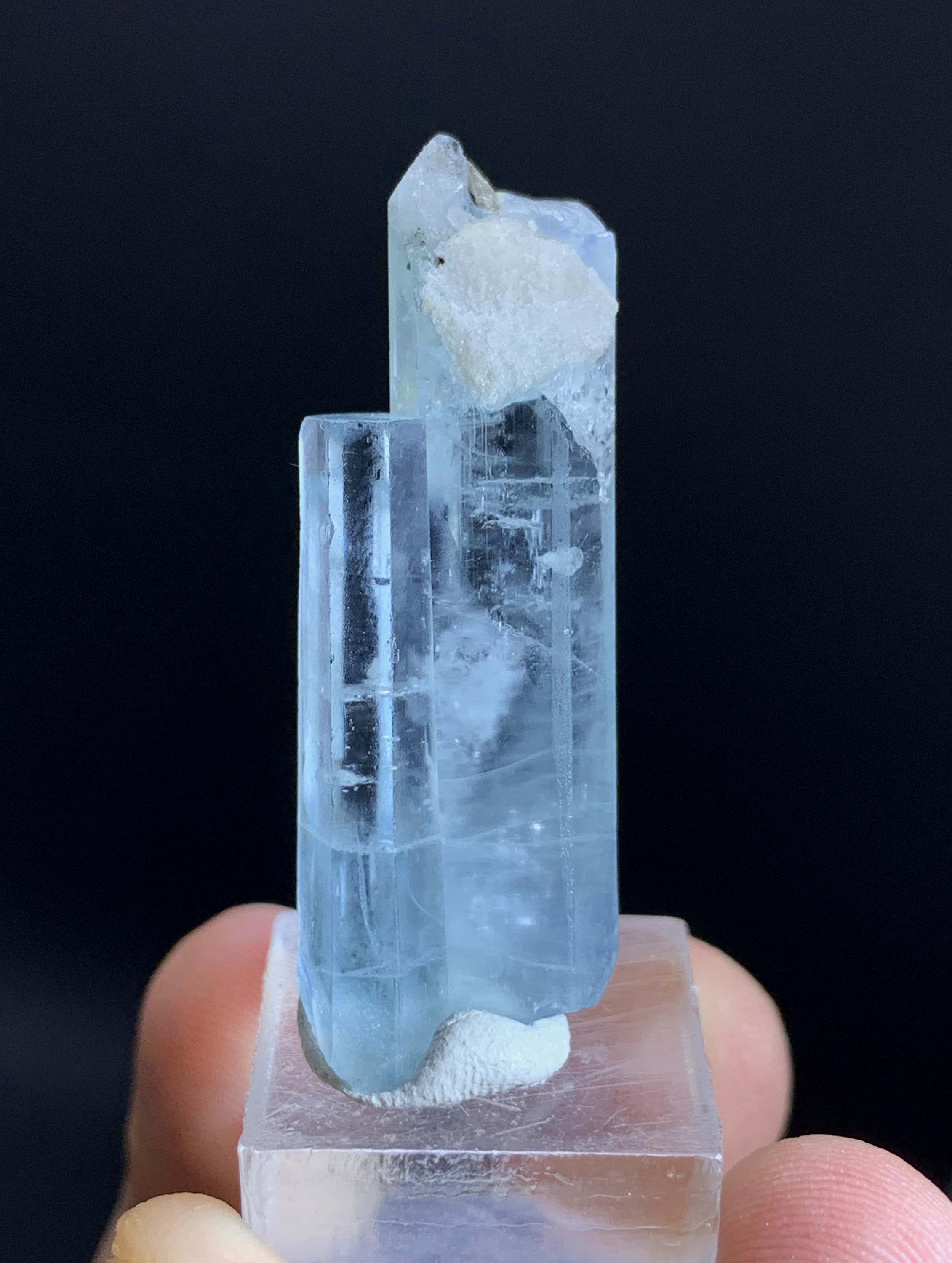 Natural Stepwise Terminated DNA Helix Aquamarine Crystal From Shigar ...