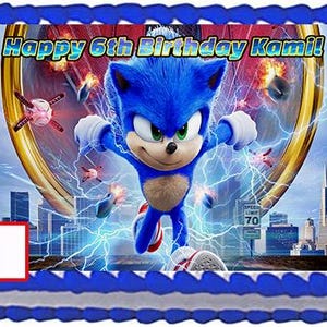 Sonic Edible Sugar sheets/icing sheets,Cake, Cookies, Cupcake Toppers, images for cakes  & more!