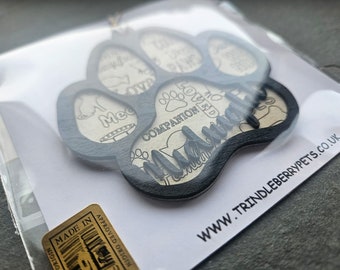 Personalised Christmas Cat Paw Decoration Hanging