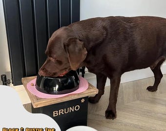 Pet Dinner Table   - Stand/Feeder / Slow Feeder / Ceramic Bowls / ( Up to 1 x 20cm Bowl )