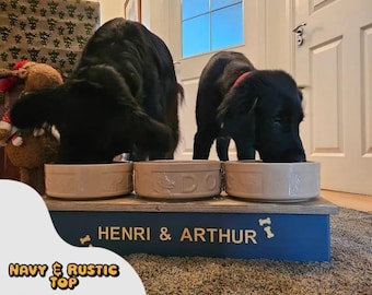 Handmade Solid Pine Pet Feeder – Elevated Dog Bowl Stand