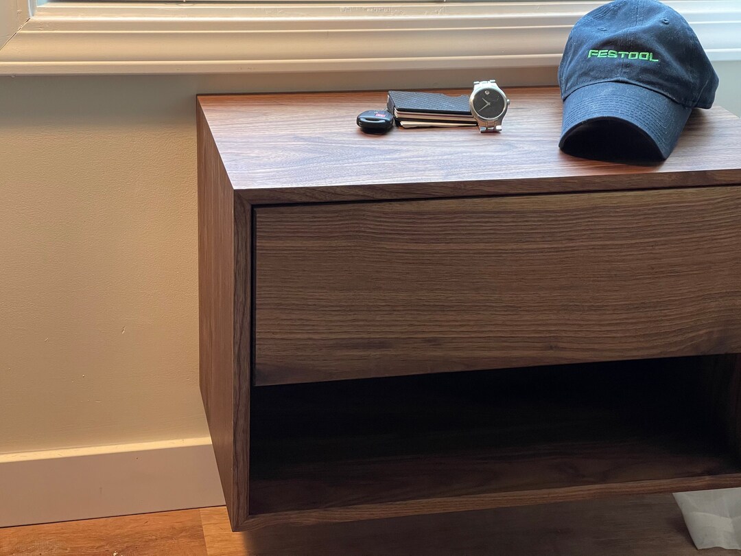 Floating Nightstand PDF Woodworking Plans Digital Woodworking Plans Etsy