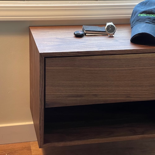 Floating Nightstand PDF Woodworking Plans Digital Etsy